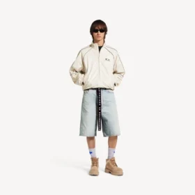 Herreshorts med bælte i lyseblå