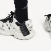 Herresneaker i hvidt Track-look Herresneaker i hvidt Track-look