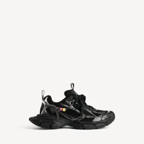 Herresneaker i størrelse 3XL med charms i sort/sølv