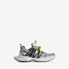 Herresneaker i størrelse 3XL med snørebånd i grå/neongul