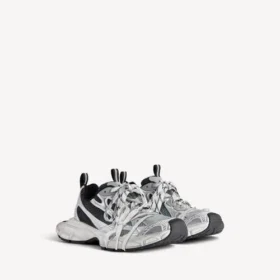 Herresneakers i størrelse 3XL med farveovergang i sort/grå/hvid