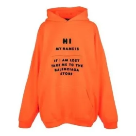 Hi My Name Is-hettetrøje “Fluorescerende orange/sort” 651799TKVK57513