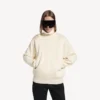 Højhalset trøje til kvinder med omvendt konstruktion i offwhite Højhalset trøje til kvinder med omvendt konstruktion i offwhite