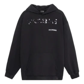 Håndtegnet Balenciaga-hettetrøje i medium pasform “Black” 600583TOVO61070