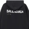 Håndtegnet Balenciaga-hettetrøje i medium pasform “Black” 600583TOVO61070