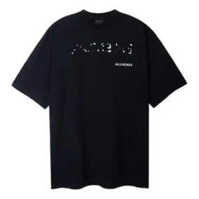 Håndtegnet Balenciaga T-shirt, Large Fit “Black” 641675TOVO51070