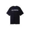 Håndtegnet Balenciaga T-shirt, Large Fit “Black” 641675TOVO51070