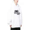 Håndtegnet BB Icon-hettetrøje i stor pasform “White” 620973TNVQ19040