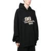 Håndtegnet BB Icon-hettetrøje i stor størrelse “Black” 620973TNVQ11059