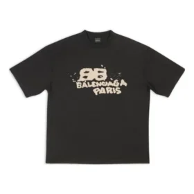 Håndtegnet BB Icon T-shirt, medium pasform, “Black” 612966TNVN41059