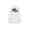 Håndtegnet BB-langærmet skjorte i oversized-pasform “White” 725722TYB189000