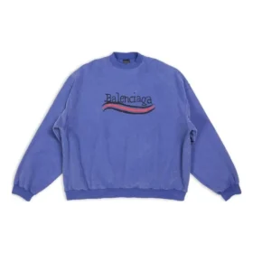 Håndtegnet Political Campaign oversized sweatshirt “Blue” 720428TNVE84119 Håndtegnet Political Campaign oversized sweatshirt “Blue” 720428TNVE84119