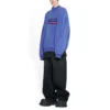 Håndtegnet Political Campaign oversized sweatshirt “Blue” 720428TNVE84119