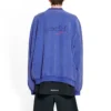 Håndtegnet Political Campaign oversized sweatshirt “Blue” 720428TNVE84119