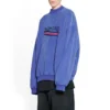 Håndtegnet Political Campaign oversized sweatshirt “Blue” 720428TNVE84119