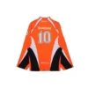 Hockey-T-shirt med paneler og lange ærmer “Orange” 657105TKV247074