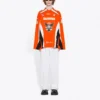 Hockey-T-shirt med paneler og lange ærmer “Orange” 657105TKV247074