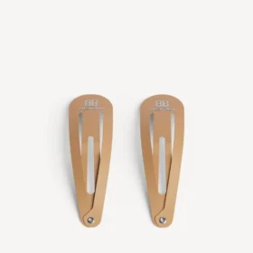Holli XXL-hårspænde-sæt til kvinder, 2 stk., i beige/skinnende sølv