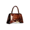 Hourglass lille håndtaske med skildpaddeskalsmønster “Brown” 5935462AAZK2126