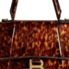 Hourglass lille håndtaske med skildpaddeskalsmønster “Brown” 5935462AAZK2126