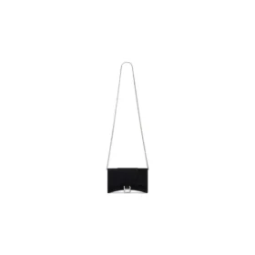 Hourglass Velvet Jersey-pung med kæde “Black” 6560502AAPT1000