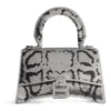 Hourglass Xs håndtaske med kædebroderi “Silver” 7204712AARN8110