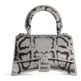 Hourglass Xs håndtaske med kædebroderi “Silver” 7204712AARN8110