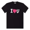 I Love U-tryk, kortærmet, sort 612965TJVL51070