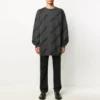 Intarsia-strikket trøje med logo “Grey” 625970T31781262