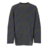 Intarsia-strikket trøje med logo “Mørkegrå” 623283T15671035