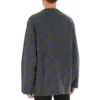 Intarsia-strikket trøje med logo “Mørkegrå” 623283T15671035