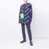 Intarsia-strikket trøje med logo “Sort” 623283T15674177