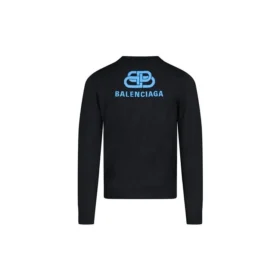 Interlocked BB-sweatshirt med tryk på ryggen “Black Blue” 583117T14391710 Interlocked BB-sweatshirt med tryk på ryggen “Black Blue” 583117T14391710