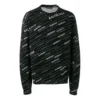 Jacquard-logo-trøje med rund hals “Black” 555381T15241070