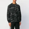 Jacquard-logo-trøje med rund hals “Black” 555381T15241070