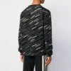 Jacquard-logo-trøje med rund hals “Black” 555381T15241070