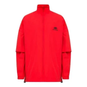 Jakke med dobbelt ærme og lynlås “Red” 602278TG0116010