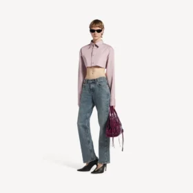 Jeans til kvinder i regular fit i beskidt vintageblå