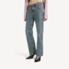Jeans til kvinder i regular fit i beskidt vintageblå