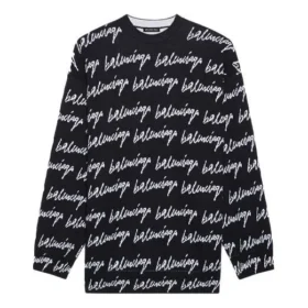 Jumper med logo overalt “Black” 625984T31841070 Jumper med logo overalt “Black” 625984T31841070