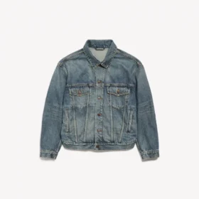 Kick-denimjakke til kvinder i beskidt vintageblå