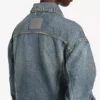 Kick-denimjakke til kvinder i beskidt vintageblå