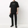 Klassisk logo, stor, kortærmet, unisex, sort 620941TIV501070