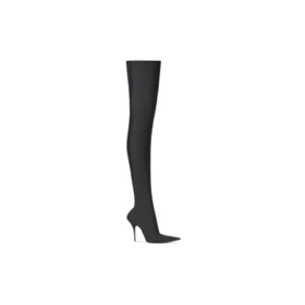 Knife 110 mm over-the-knee-støvler “Black Matte Spandex” 719816W2ES01000