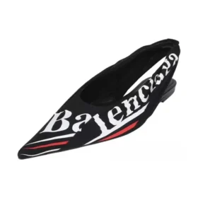 Knife Slingback Logo Print Casual Flats “Sort” 500619W06001091