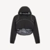 Kort jakke i sort til kvinder i techwear-stil