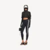 Kort jakke i sort til kvinder i techwear-stil