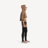 Kort jakke i techwear til kvinder i kamel Kort jakke i techwear til kvinder i kamel