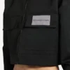 Kort tracksuit-jakke til kvinder i sort