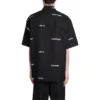 Kortærmet skjorte med logo overalt “Black White” 681702TOL651070